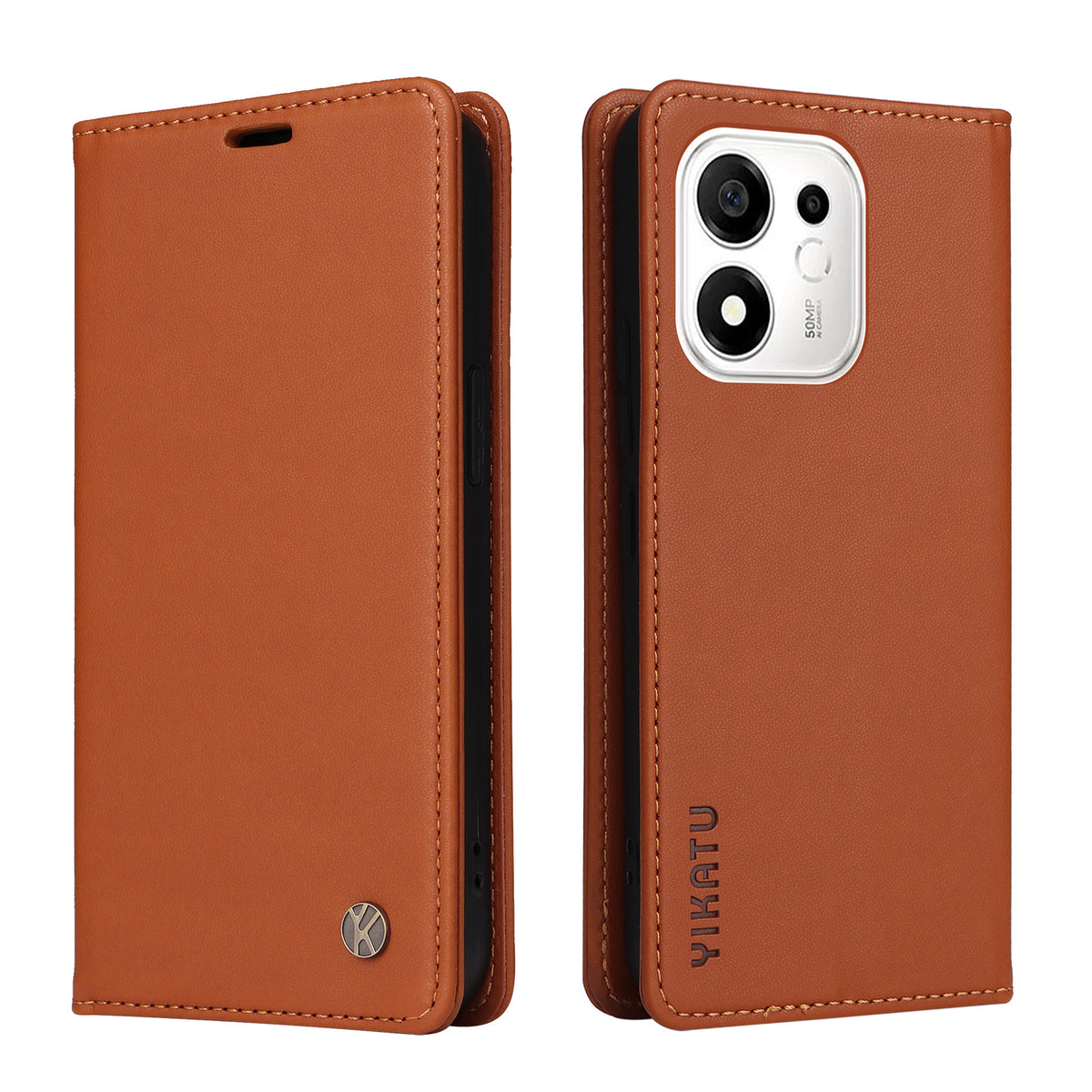 YIKATU for Honor X7e Plus 5G / Honor 600 Smart 5G YK-001 Phone Cases Magnetic Closure PU Leather Mobile Cover