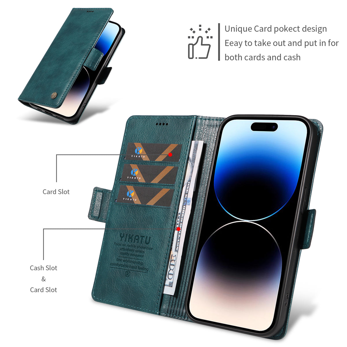 YIKATU for Honor 600 Smart 5G / Honor X7e Plus 5G Case YK-007 Litchi Texture PU Leather Wallet Phone Cover
