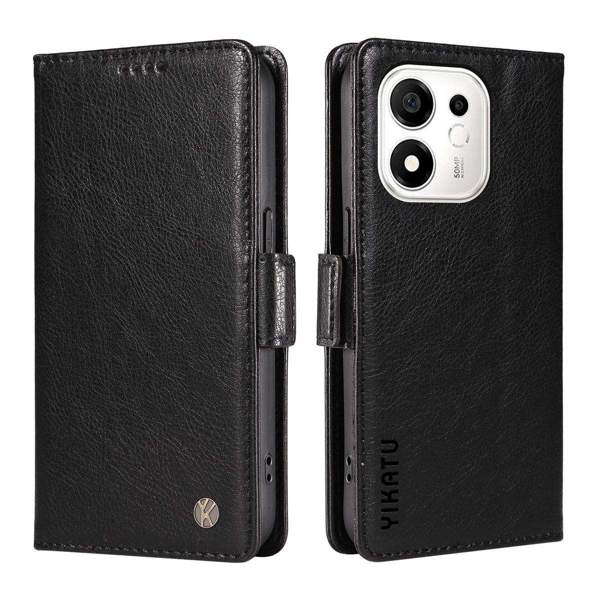 YIKATU for Honor 600 Smart 5G / Honor X7e Plus 5G Case YK-007 Litchi Texture PU Leather Wallet Phone Cover
