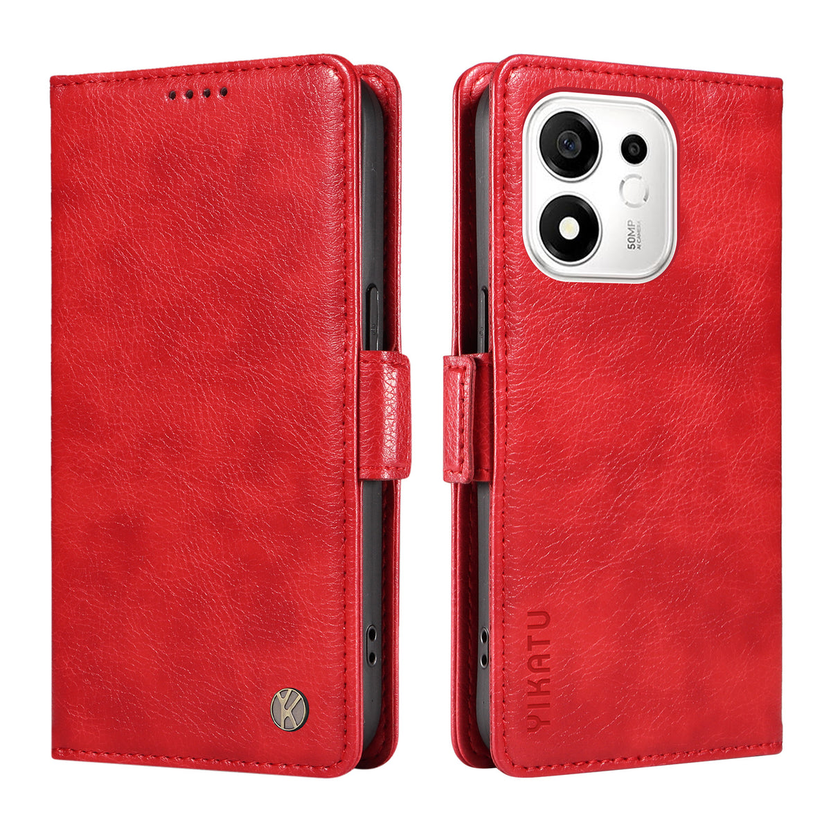 YIKATU for Honor 600 Smart 5G / Honor X7e Plus 5G Case YK-007 Litchi Texture PU Leather Wallet Phone Cover