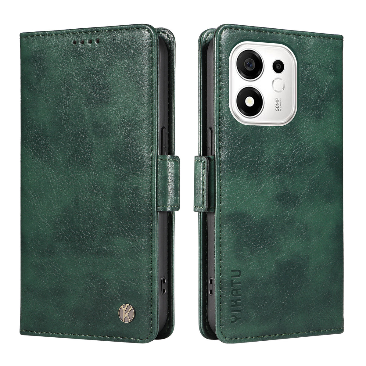 YIKATU for Honor 600 Smart 5G / Honor X7e Plus 5G Case YK-007 Litchi Texture PU Leather Wallet Phone Cover