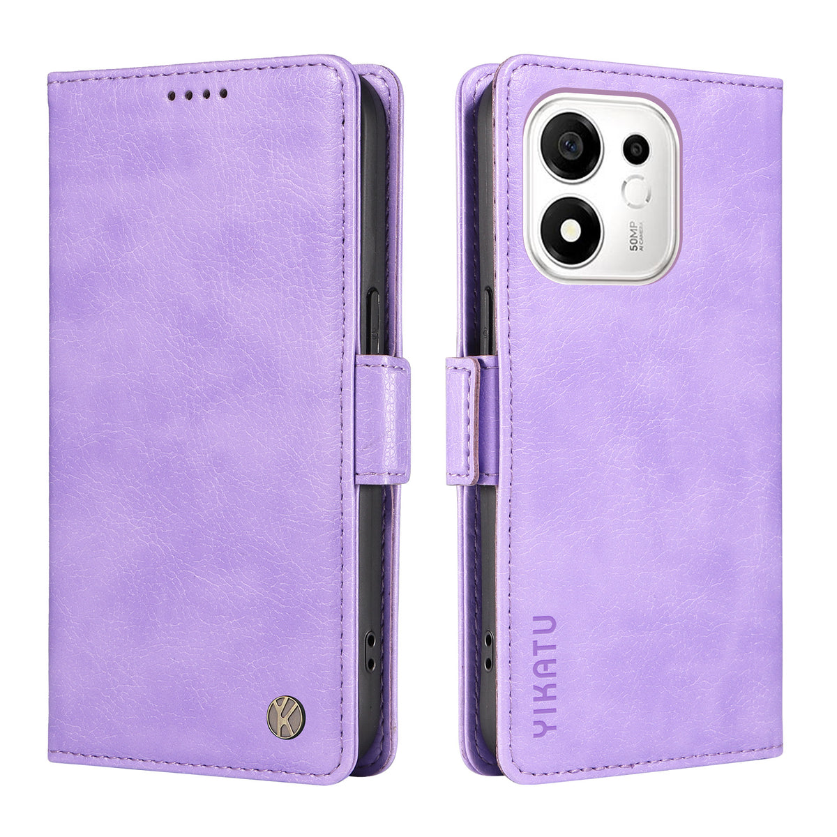 YIKATU for Honor 600 Smart 5G / Honor X7e Plus 5G Case YK-007 Litchi Texture PU Leather Wallet Phone Cover