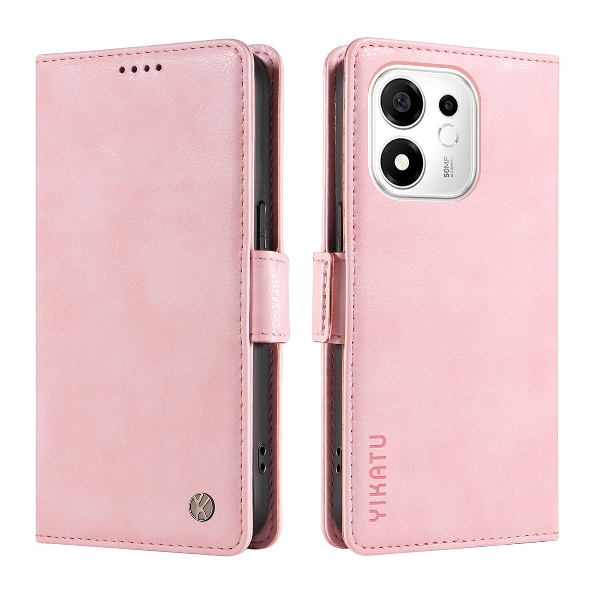 YIKATU for Honor 600 Smart 5G / Honor X7e Plus 5G Case YK-007 Litchi Texture PU Leather Wallet Phone Cover