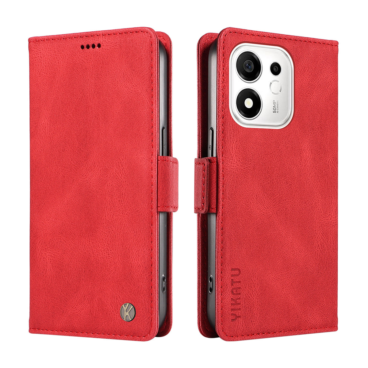 YIKATU for Honor X7e Plus 5G / Honor 600 Smart 5G Leather Case  YK-005 Skin-touch Feeling Wallet Phone Cover