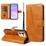 Honor 600 Smart 5G / Honor X7e Plus 5G Pung-Etui T-formede Linjer Læder Telefoncover Stand