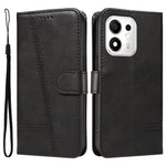 Honor 600 Smart 5G / Honor X7e Plus 5G Pung-Etui T-formede Linjer Læder Telefoncover Stand