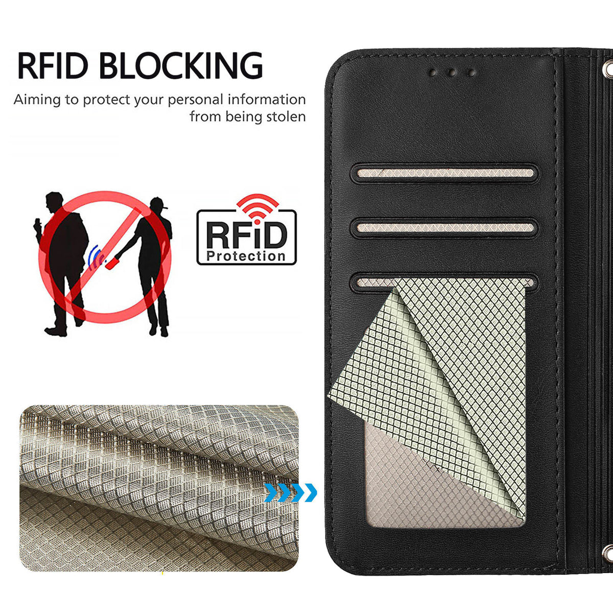 For Xiaomi Redmi Note 17 Pro Max 5G / Xiaomi Redmi Note 17 Pro+ 5G Wallet Case RFID Blocking Calf Texture Leather Stand Phone Cover with Strap