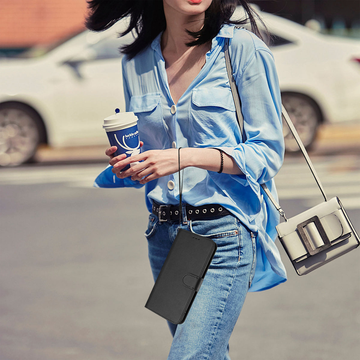For Xiaomi Redmi Note 17 Pro Max 5G / Xiaomi Redmi Note 17 Pro+ 5G Wallet Case RFID Blocking Calf Texture Leather Stand Phone Cover with Strap