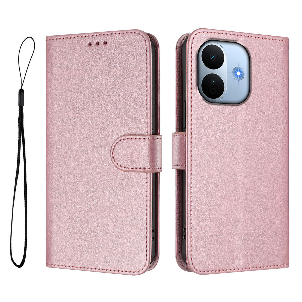 For Xiaomi Redmi Note 17 Pro Max 5G / Xiaomi Redmi Note 17 Pro+ 5G Wallet Case RFID Blocking Calf Texture Leather Stand Phone Cover with Strap