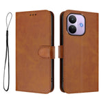 For Xiaomi Redmi Note 17 Pro 5G Wallet Case RFID Blocking Calf Texture Leather Stand Phone Cover with Strap