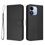 For Xiaomi Redmi Note 17 4G (Global) / Note 17 5G (Global) / Note 17 (India / China) 5G Wallet Case RFID Blocking Calf Texture Leather Stand Phone Cover with Strap