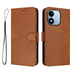 For Xiaomi Redmi Note 17 4G (Global) / Note 17 5G (Global) / Note 17 (India / China) 5G Wallet Case RFID Blocking Calf Texture Leather Stand Phone Cover with Strap