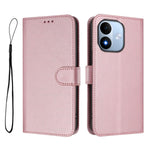 For Xiaomi Redmi Note 17 4G (Global) / Note 17 5G (Global) / Note 17 (India / China) 5G Wallet Case RFID Blocking Calf Texture Leather Stand Phone Cover with Strap