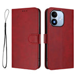 For Xiaomi Redmi Note 17 4G (Global) / Note 17 5G (Global) / Note 17 (India / China) 5G Wallet Case RFID Blocking Calf Texture Leather Stand Phone Cover with Strap
