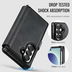 AUTSPACE for Samsung Galaxy Z Fold8 Ultra A15 Case RFID Blocking Wallet Leather Magnetic Phone Cover