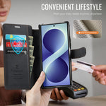 AUTSPACE for Samsung Galaxy Z Fold8 Ultra A15 Case RFID Blocking Wallet Leather Magnetic Phone Cover