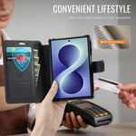 AUTSPACE for Samsung Galaxy Z Fold8 A15 Case RFID Blocking Wallet Leather Magnetic Phone Cover
