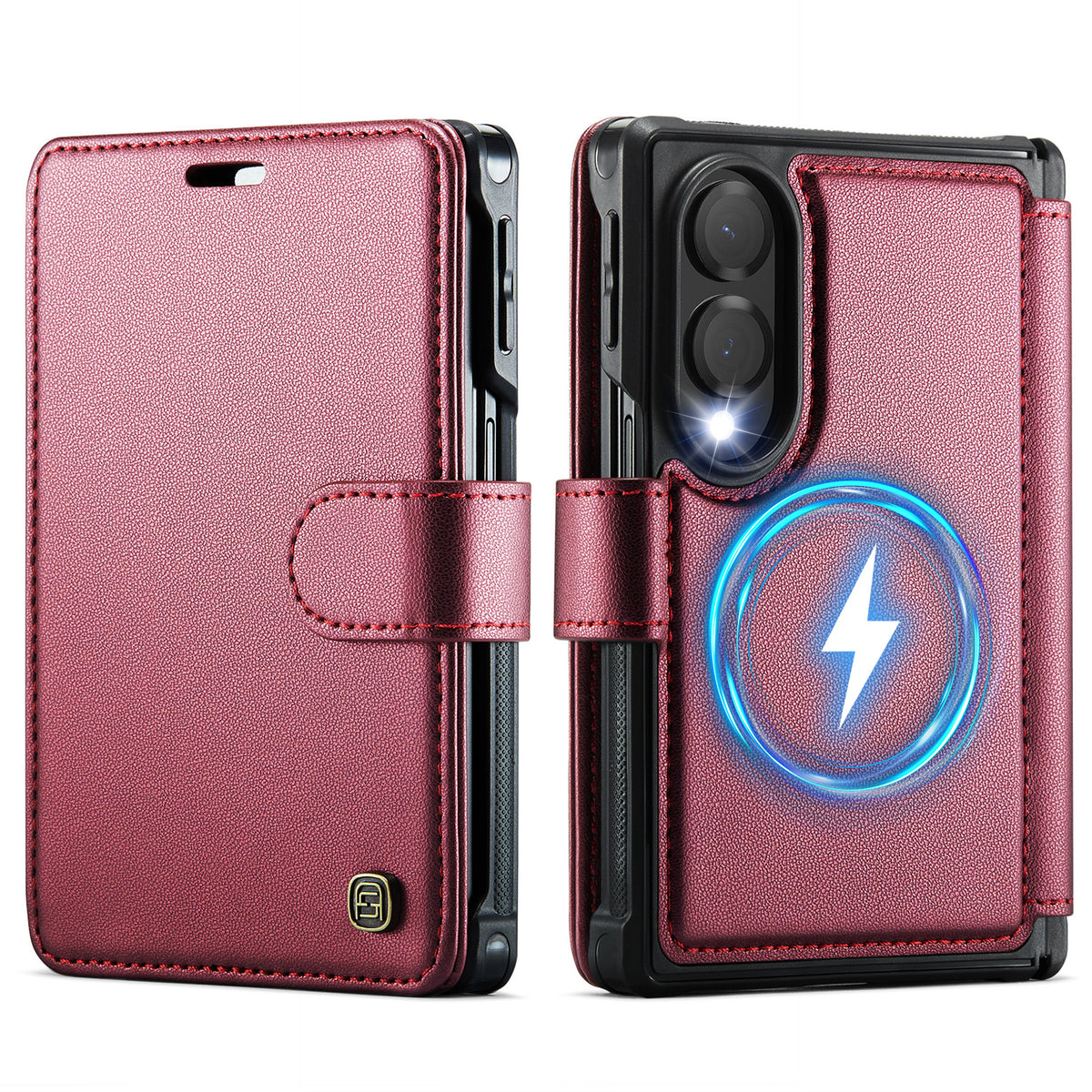 AUTSPACE for Samsung Galaxy Z Fold8 A15 Case RFID Blocking Wallet Leather Magnetic Phone Cover