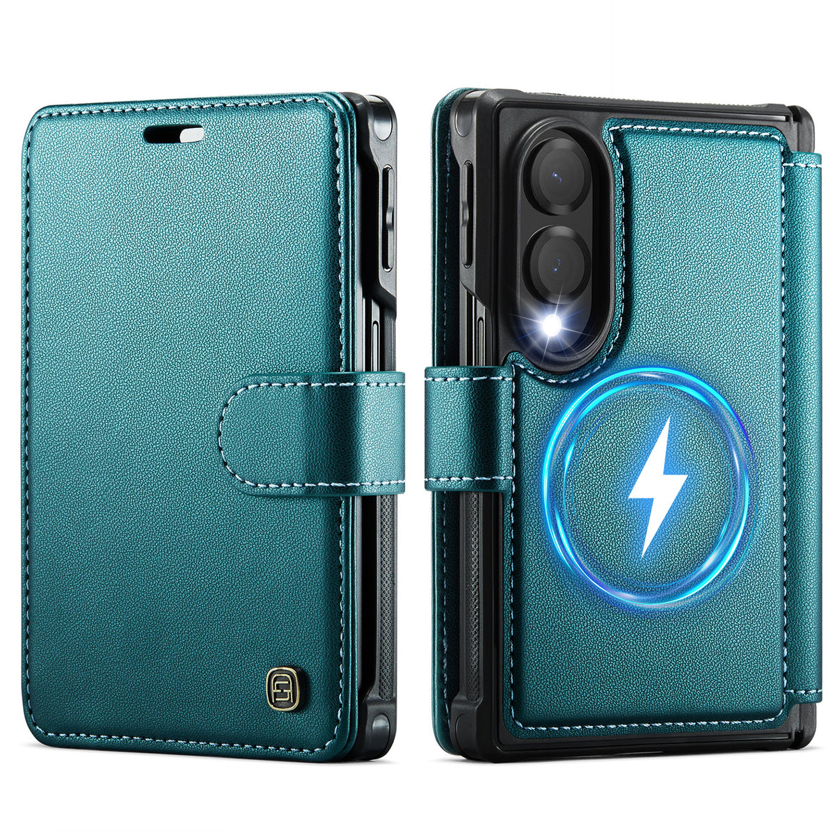 AUTSPACE for Samsung Galaxy Z Fold8 A15 Case RFID Blocking Wallet Leather Magnetic Phone Cover