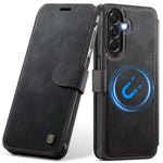 AUTSPACE for Samsung Galaxy A27 5G A15 Case RFID Blocking Wallet Leather Magnetic Phone Cover