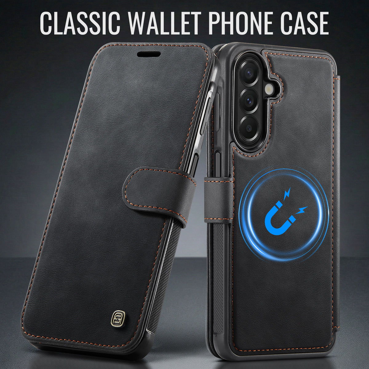 AUTSPACE for Samsung Galaxy A27 5G A15 Case RFID Blocking Wallet Leather Magnetic Phone Cover