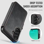AUTSPACE for Samsung Galaxy A27 5G A15 Case RFID Blocking Wallet Leather Magnetic Phone Cover