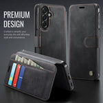 AUTSPACE for Samsung Galaxy A27 5G A15 Case RFID Blocking Wallet Leather Magnetic Phone Cover