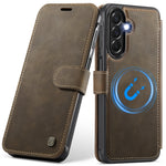 AUTSPACE for Samsung Galaxy A27 5G A15 Case RFID Blocking Wallet Leather Magnetic Phone Cover