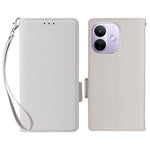 For Xiaomi Redmi Note 17 Pro 5G Case Litchi Texture Wallet Leather Phone Cover with Wrist Strap