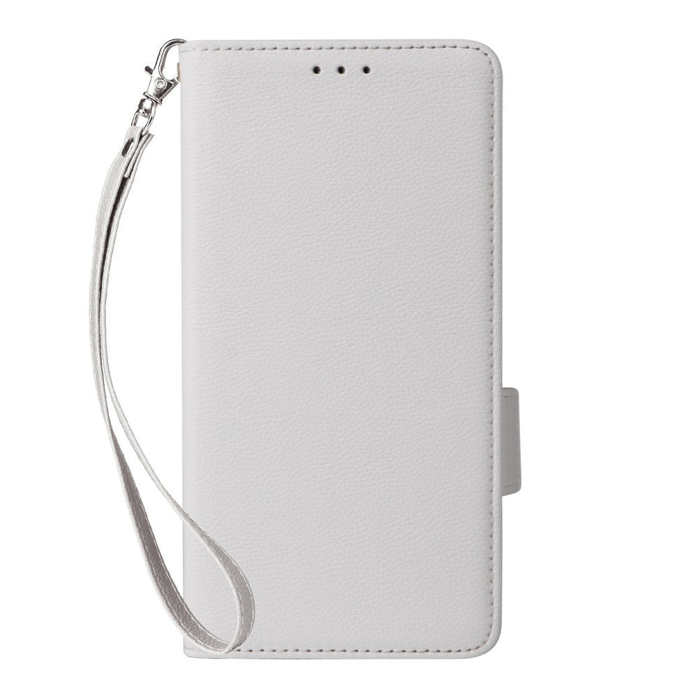 For Xiaomi Redmi Note 17 Pro 5G Case Litchi Texture Wallet Leather Phone Cover with Wrist Strap