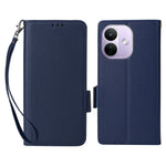 For Xiaomi Redmi Note 17 Pro 5G Case Litchi Texture Wallet Leather Phone Cover with Wrist Strap