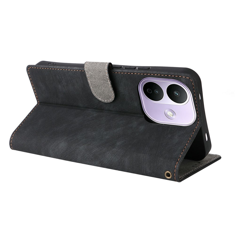 For Xiaomi Redmi Note 17 Pro 5G Wallet Case RFID Blocking PU Leather Phone Cover Stand with Strap
