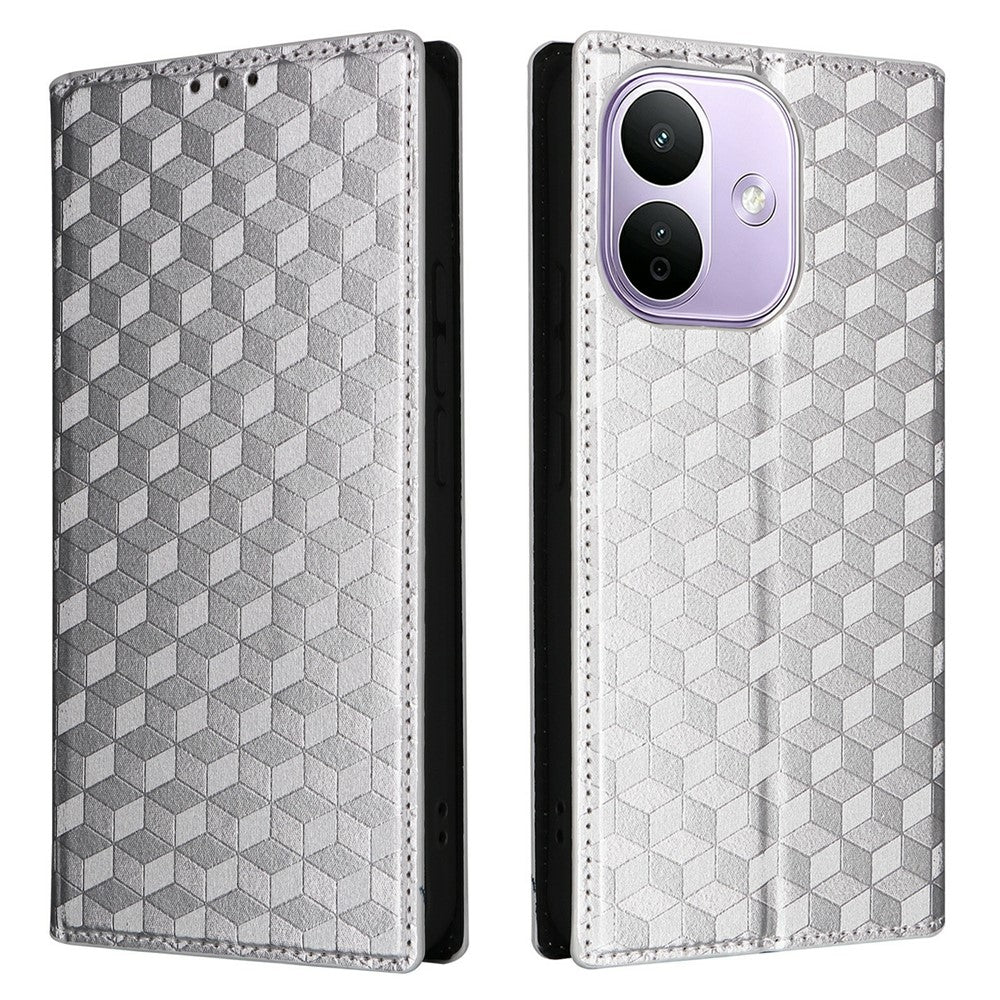For Xiaomi Redmi Note 17 Pro 5G Case Wallet Rhombus Imprinted PU Leather Phone Cover