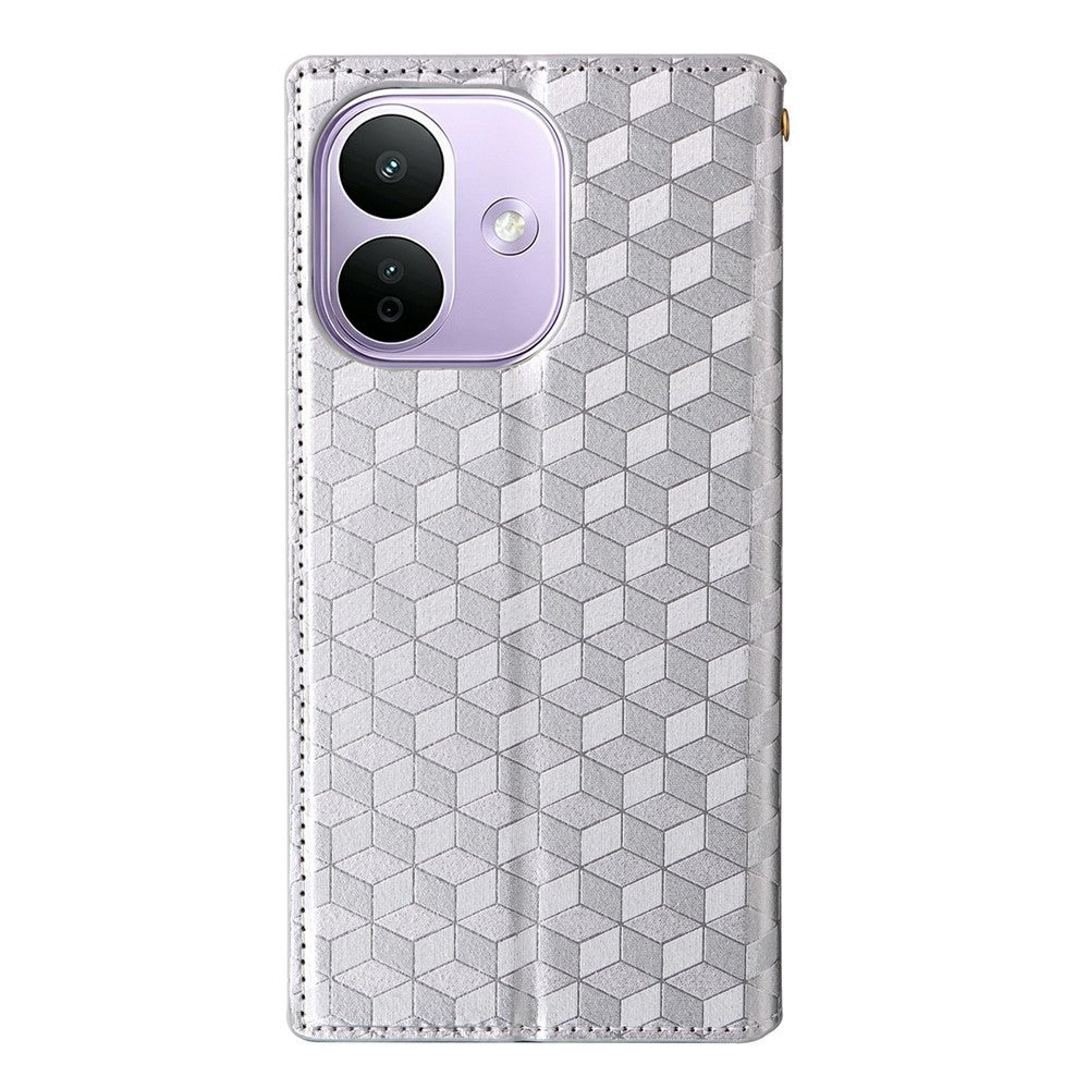 For Xiaomi Redmi Note 17 Pro 5G Case Wallet Rhombus Imprinted PU Leather Phone Cover