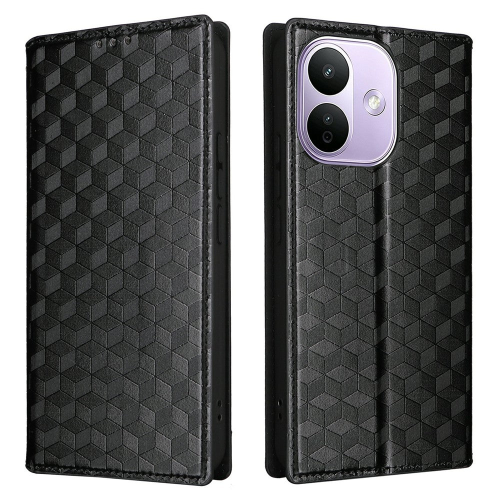 For Xiaomi Redmi Note 17 Pro 5G Case Wallet Rhombus Imprinted PU Leather Phone Cover