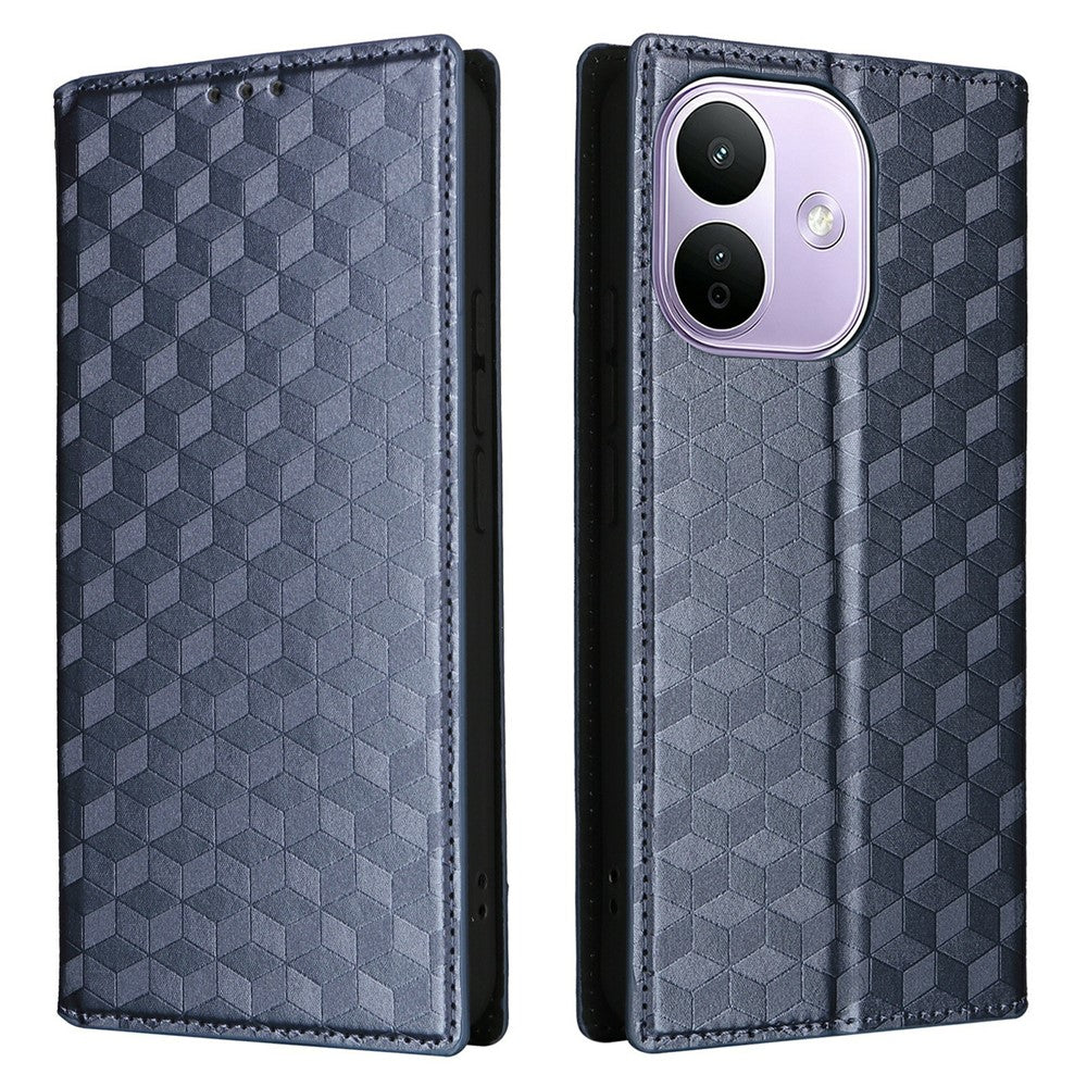 For Xiaomi Redmi Note 17 Pro 5G Case Wallet Rhombus Imprinted PU Leather Phone Cover
