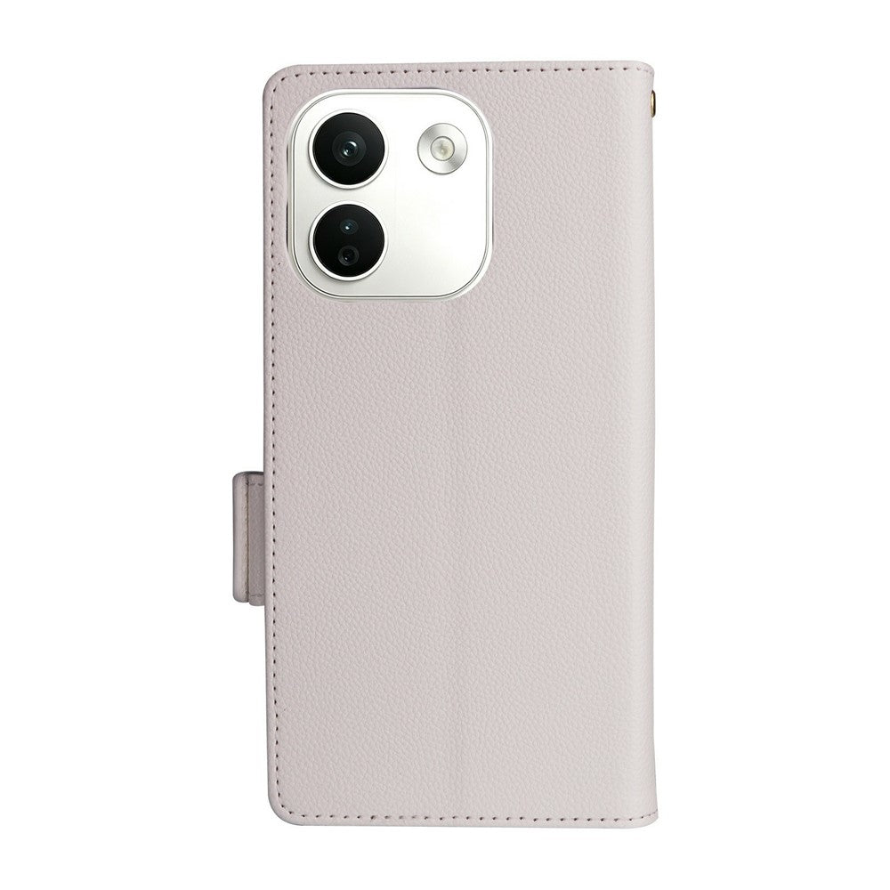 For Xiaomi Redmi Note 17 Pro Max 5G  /  Redmi Note 17 Pro+ 5G Case Litchi Texture Wallet Leather Phone Cover with Wrist Strap