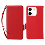 For Xiaomi Redmi Note 17 Pro Max 5G  /  Redmi Note 17 Pro+ 5G Case Litchi Texture Wallet Leather Phone Cover with Wrist Strap