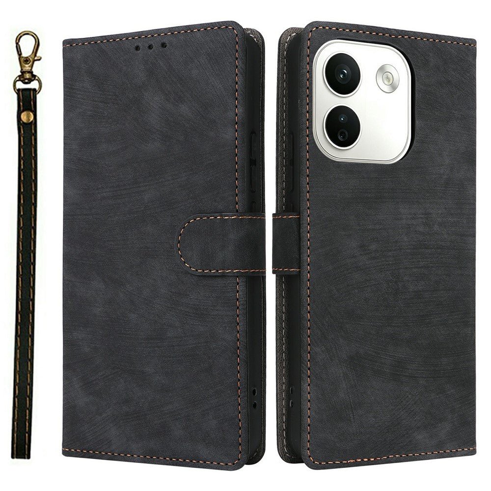 For Xiaomi Redmi Note 17 Pro Max 5G  /  Redmi Note 17 Pro+ 5G Wallet Case RFID Blocking PU Leather Phone Cover Stand with Strap