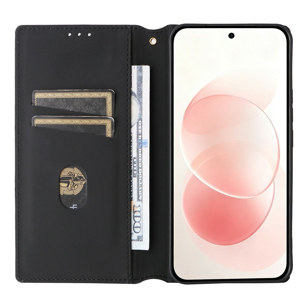 For Xiaomi Redmi Note 17 Pro Max 5G  /  Redmi Note 17 Pro+ 5G Case Wallet Rhombus Imprinted PU Leather Phone Cover