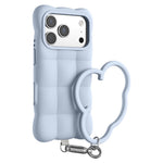 Til iPhone 18 Pro Max / 17 Pro Max Cover Vatteret Gitter Flydende Silikone + PC Stødsikkert Telefoncover med Håndrem