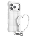 Til iPhone 18 Pro Max / 17 Pro Max Cover Vatteret Gitter Flydende Silikone + PC Stødsikkert Telefoncover med Håndrem