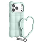 Til iPhone 18 Pro Max / 17 Pro Max Cover Vatteret Gitter Flydende Silikone + PC Stødsikkert Telefoncover med Håndrem