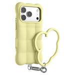 Til iPhone 18 Pro Max / 17 Pro Max Cover Vatteret Gitter Flydende Silikone + PC Stødsikkert Telefoncover med Håndrem