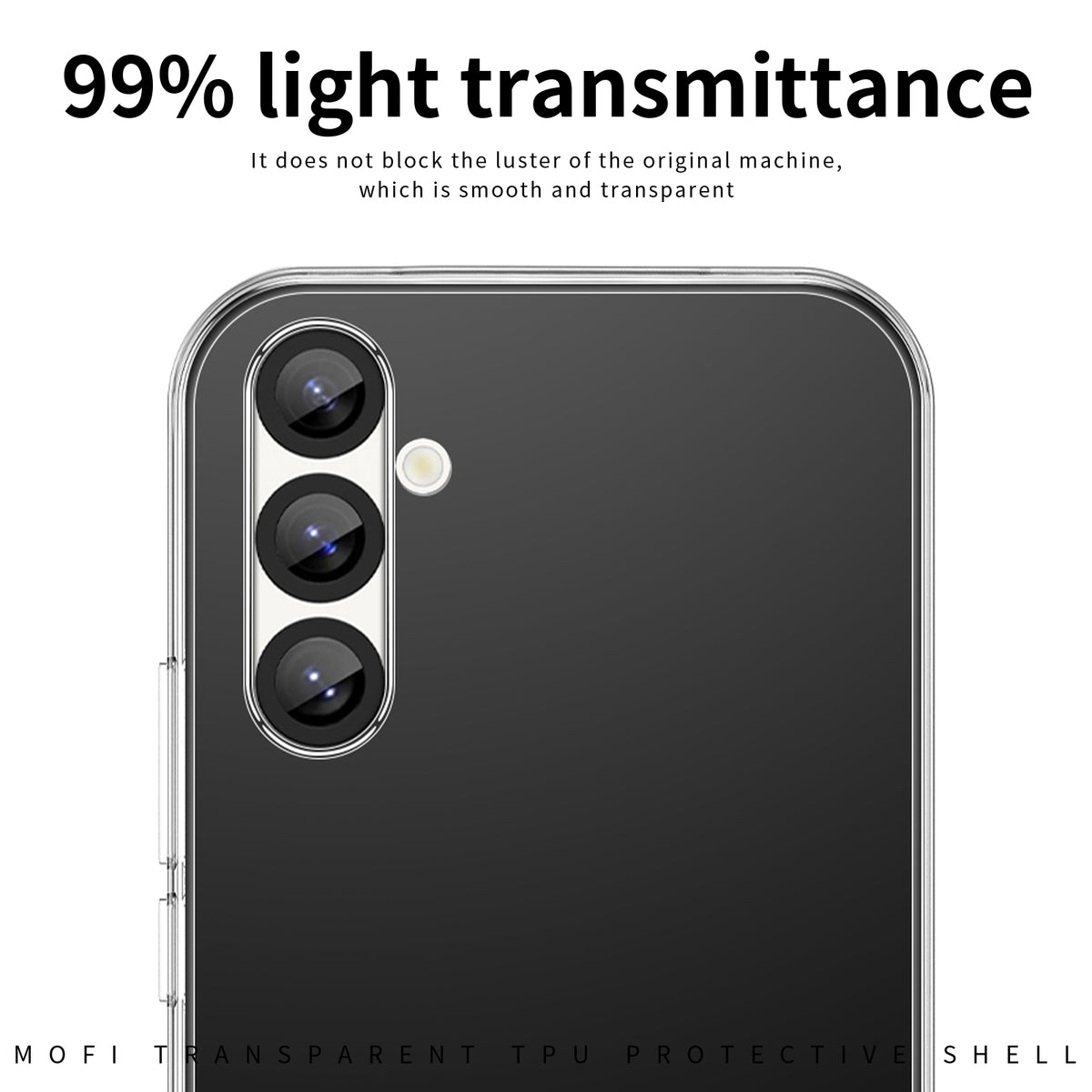 MOFI för Samsung Galaxy S26 FE Genomskinligt mobilskal Ultratunt TPU mobilbaksida