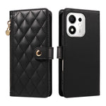 Til Honor 600 Smart 5G / Honor X7e Plus 5G Pung Etui med Remme, Rhombus Læder Stand Telefoncover