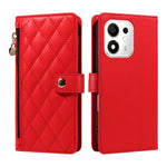 Til Honor 600 Smart 5G / Honor X7e Plus 5G Pung Etui med Remme, Rhombus Læder Stand Telefoncover