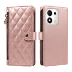 Til Honor 600 Smart 5G / Honor X7e Plus 5G Pung Etui med Remme, Rhombus Læder Stand Telefoncover