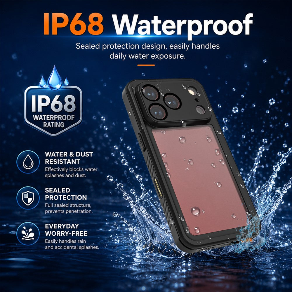 REDPEPPER FM Series For iPhone 18 Pro Waterproof Case IP68 Shockproof Phone Cover