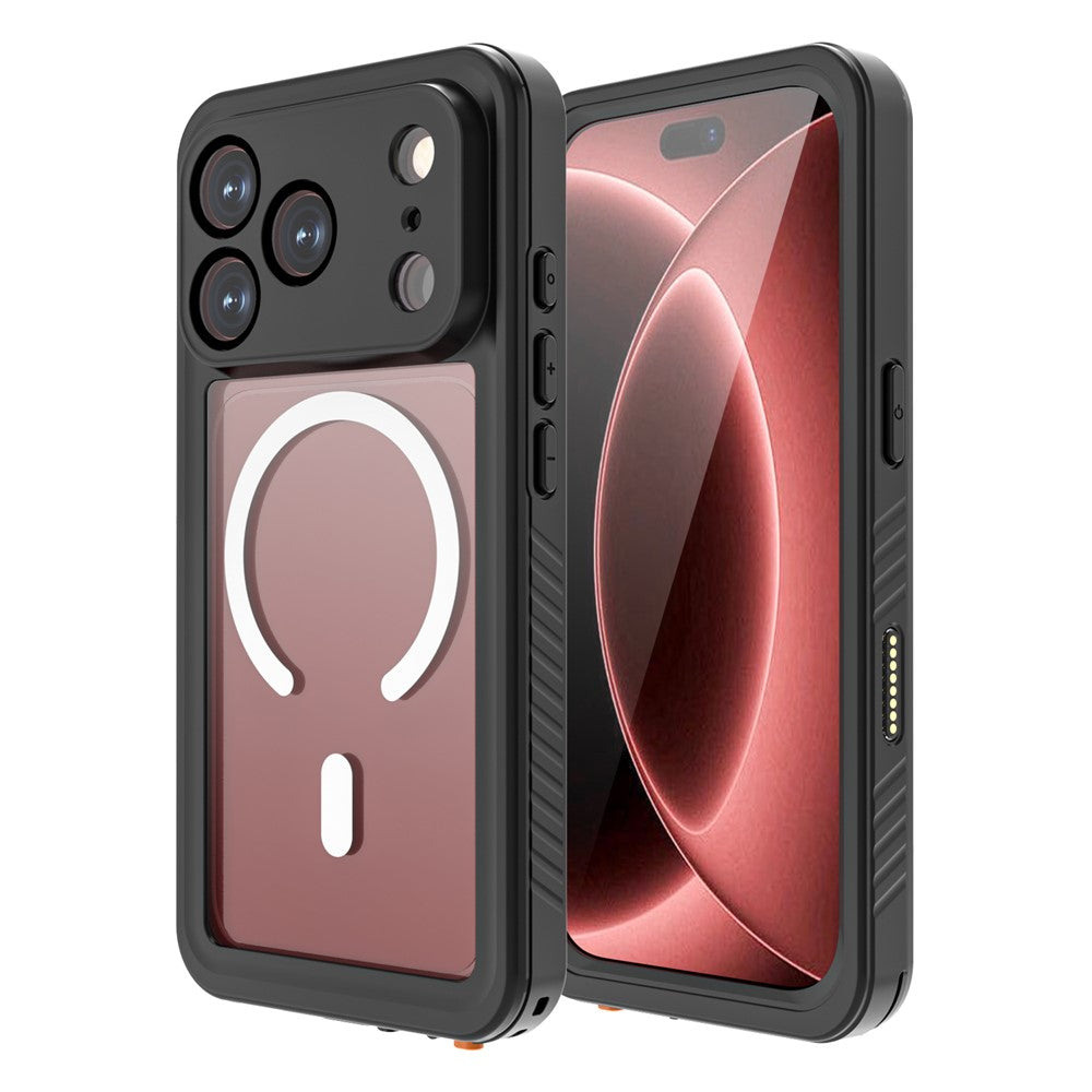 REDPEPPER FM Series For iPhone 18 Pro IPX8 Waterproof Case PC TPU PET Clear Magnetic Phone Cover